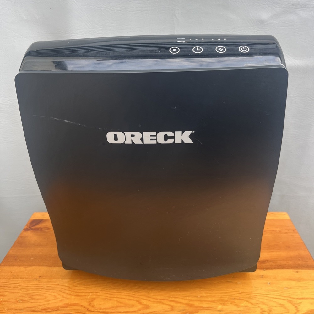 ORECK WK10052 HEPA 3 Speed Air Purifier Works Great Black No Remote